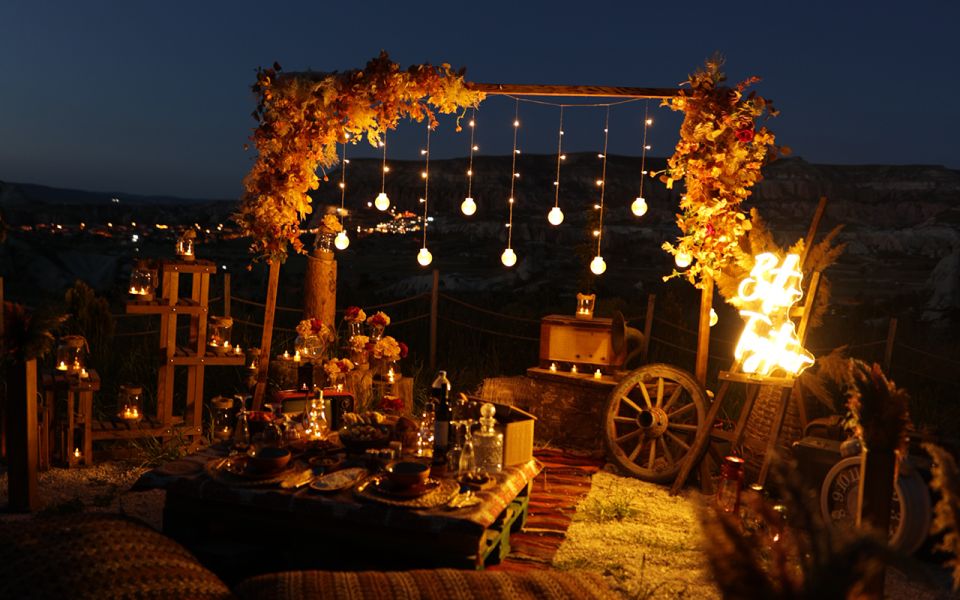 Cappadocia: Romantic Concept Dinner in the Valley - Lantern path to a private table with valley views