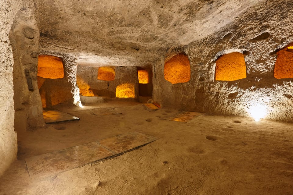 Göreme: Cappadocia Green Tour with Underground & Lunch - Ending with Pigeon Valley: photo light and carved pigeon houses