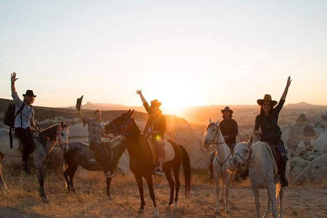 The Best Sunset Horseback Riding Tours in Cappadocia - Gulludere Vadisi at dusk: the fairy chimneys go pink